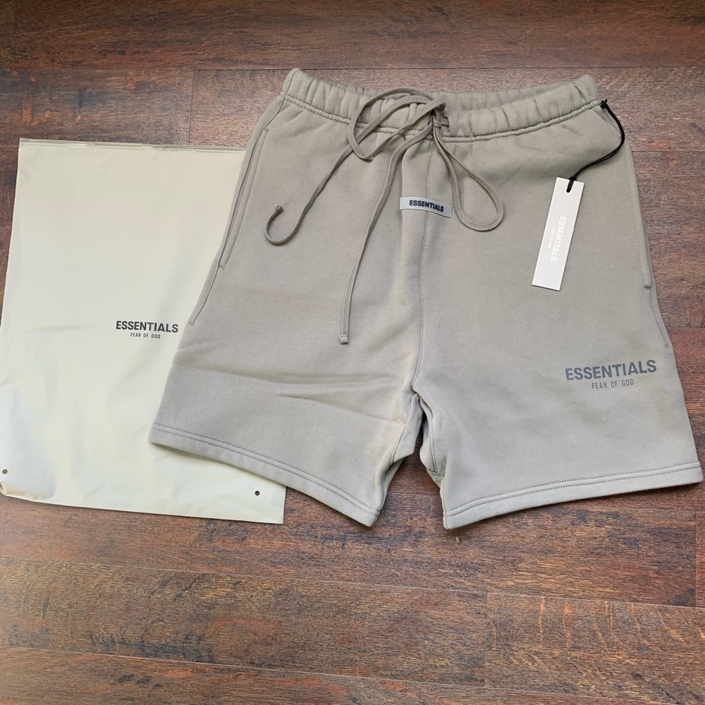 NWT Fear of God Essentials Cement Sweat Shorts - Picture 1 of 3